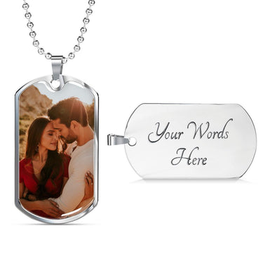 Custom Photo Dog Tag - Love You This Much